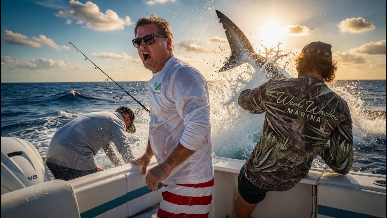 Tampa Bay Deep Sea Fishing: 9-Ft Bull Shark Fight (Boston Boy in Florida) video still